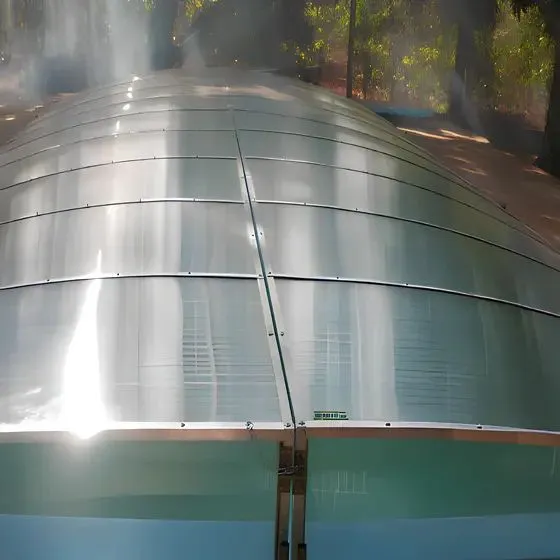 Cobertura Retrátil para Piscina em Mogi das Cruzes - SP — Cobertura com calha lateral para escoamento